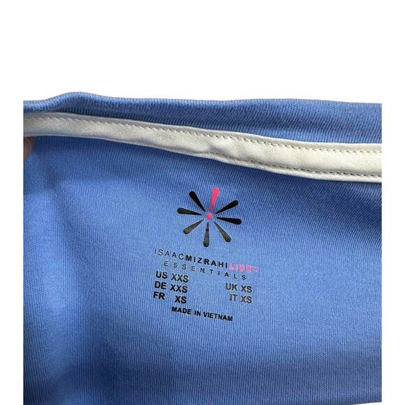 Isaac Mizrahi Live Essentials Women's Square-Neck Top Light Blue XXS - Picture 3 of 5